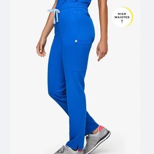 Figs Yola Skinny High Rise Royal Blue Scrub Pants XSP EUC